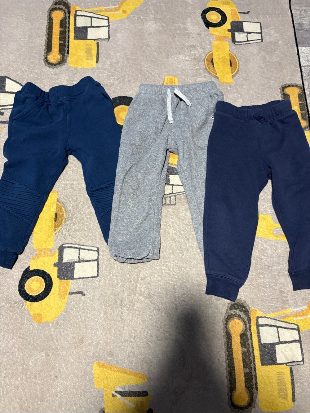 Kids Cozy Jogger Pants - Navy & Heather Gray